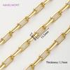 1 Meter 18K Gold Plated Brass Bulk Chains For Needlework,Decorative Chain For Jewellery,DIY Handmade Necklace Bracelet Finding