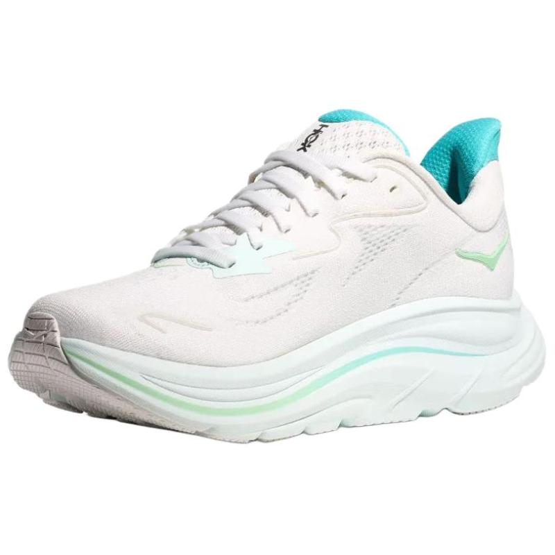 HOKA One One Clifton 10 White Cielo Blue Women's Sneakers 1162031-WTCL