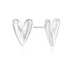 ROAJU [silver925]long heart post earring