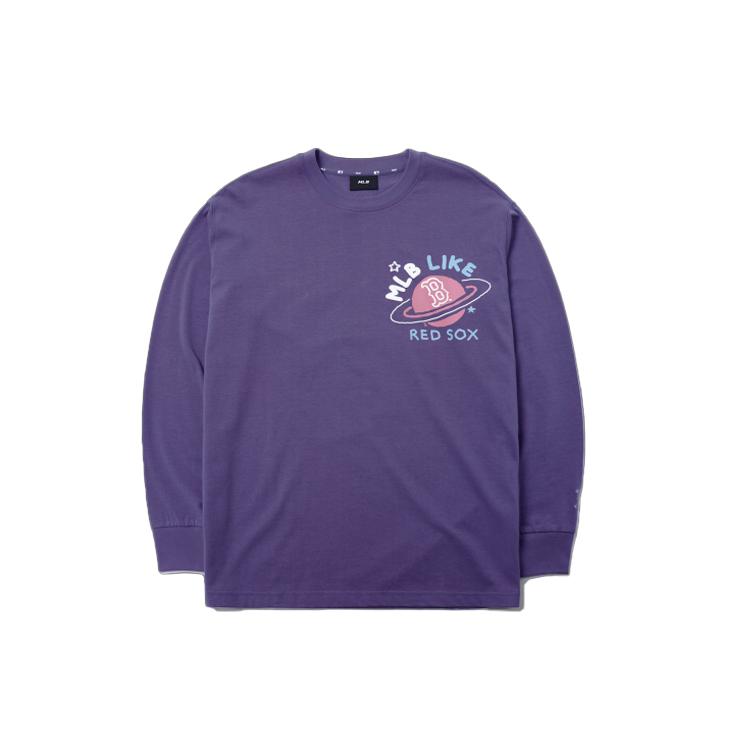 

New MLB Planet Overfit T Shirt Unisex Purple 3ATSL0214-43NYL