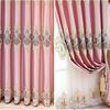 1/2 Stück luxuriöse, bestickte dicke Vorhänge im europäischen Stil für Wohnzimmer, Balkon, Schlafzimmer, zweilagiger Verdunkelungsvorhang