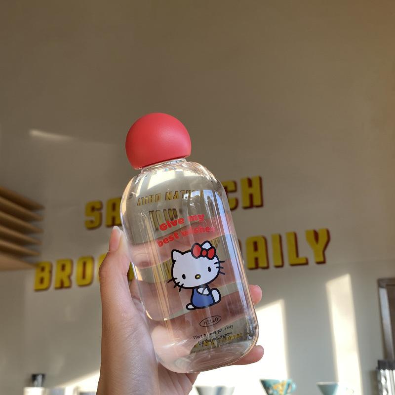 Verre Chat Kt Mignon, Borosilicate Élevé Résistant aux Hautes Températures Niche Nez Rouge Scellé Tasse à Eau Tasse de Voyage à Emporter en Voiture Cadeau