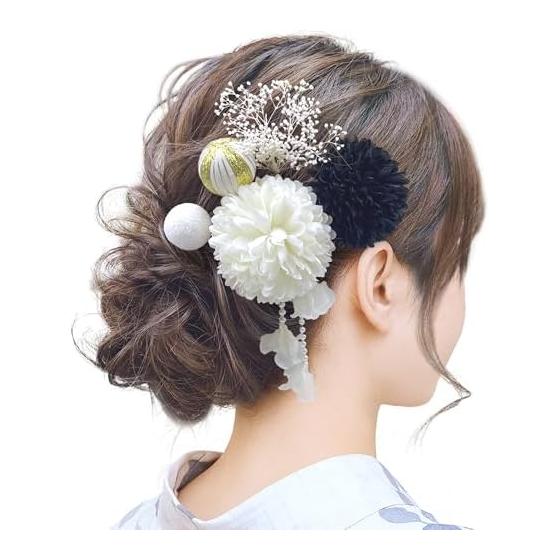 Baramoly Hair Accessories, 9 Colors Available, Chrysanthemum, Japanese Traditional Style, Graduation, Wedding, Kimono, Hakama, Furisode, Baby s