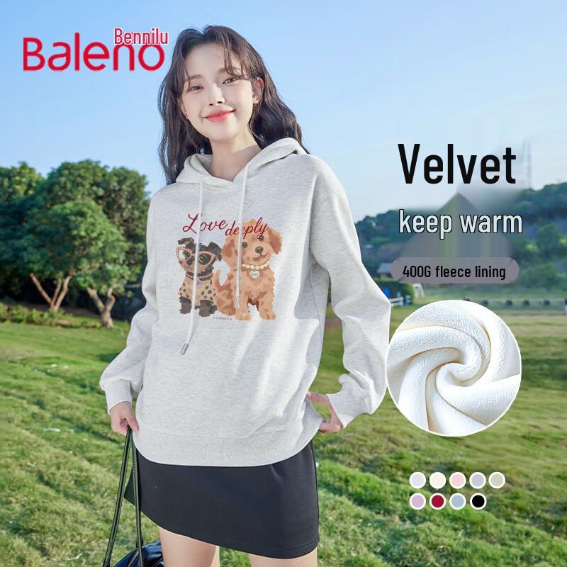 Baleno Women's Thermal Fleece Hooded Sweatshirt