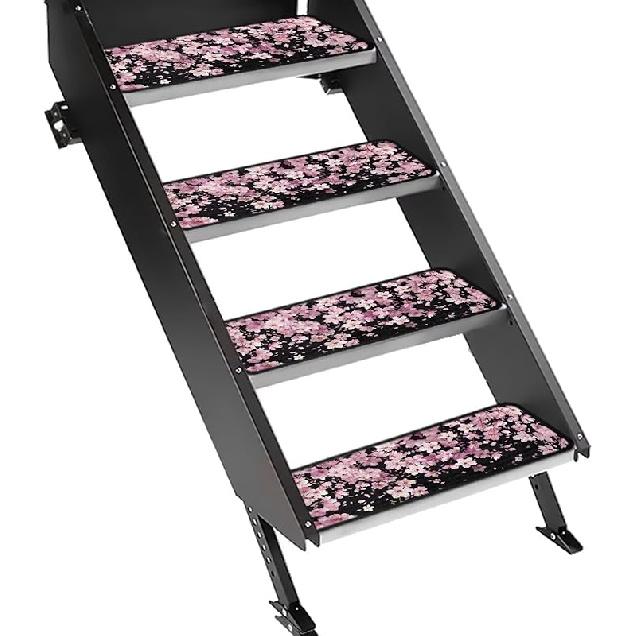 Purple Palm RV Step Covers RV Stair Covers RV Accessories, Non Slip Camper Step Covers, RV Step Rug, Waterproof Essential RV Step Carpet for Trailer