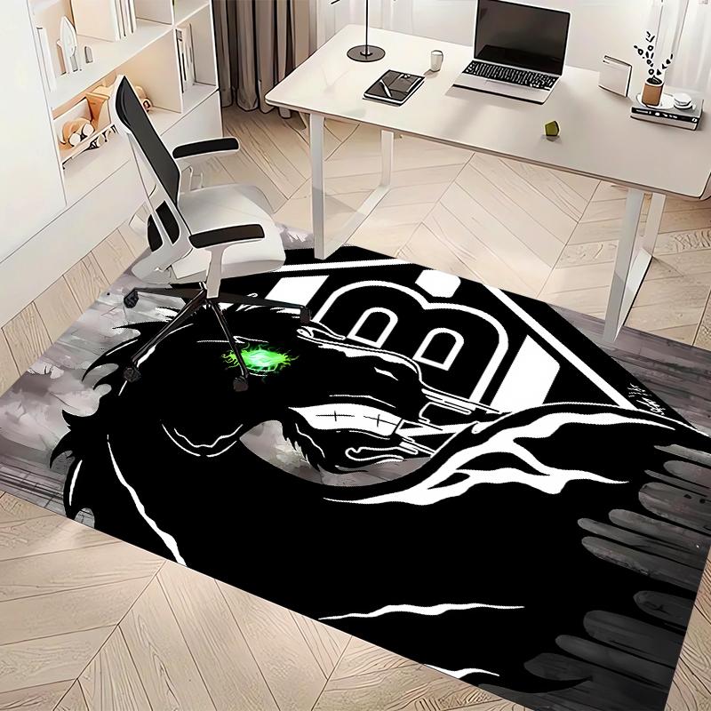 Borussia Monchengladbach Logo Printed Absorbent Washable Carpet, Non-Slip Bathroom Mats, Kitchen Rugs, Yoga Mat,Living Room Entrance, Camping Picnic R