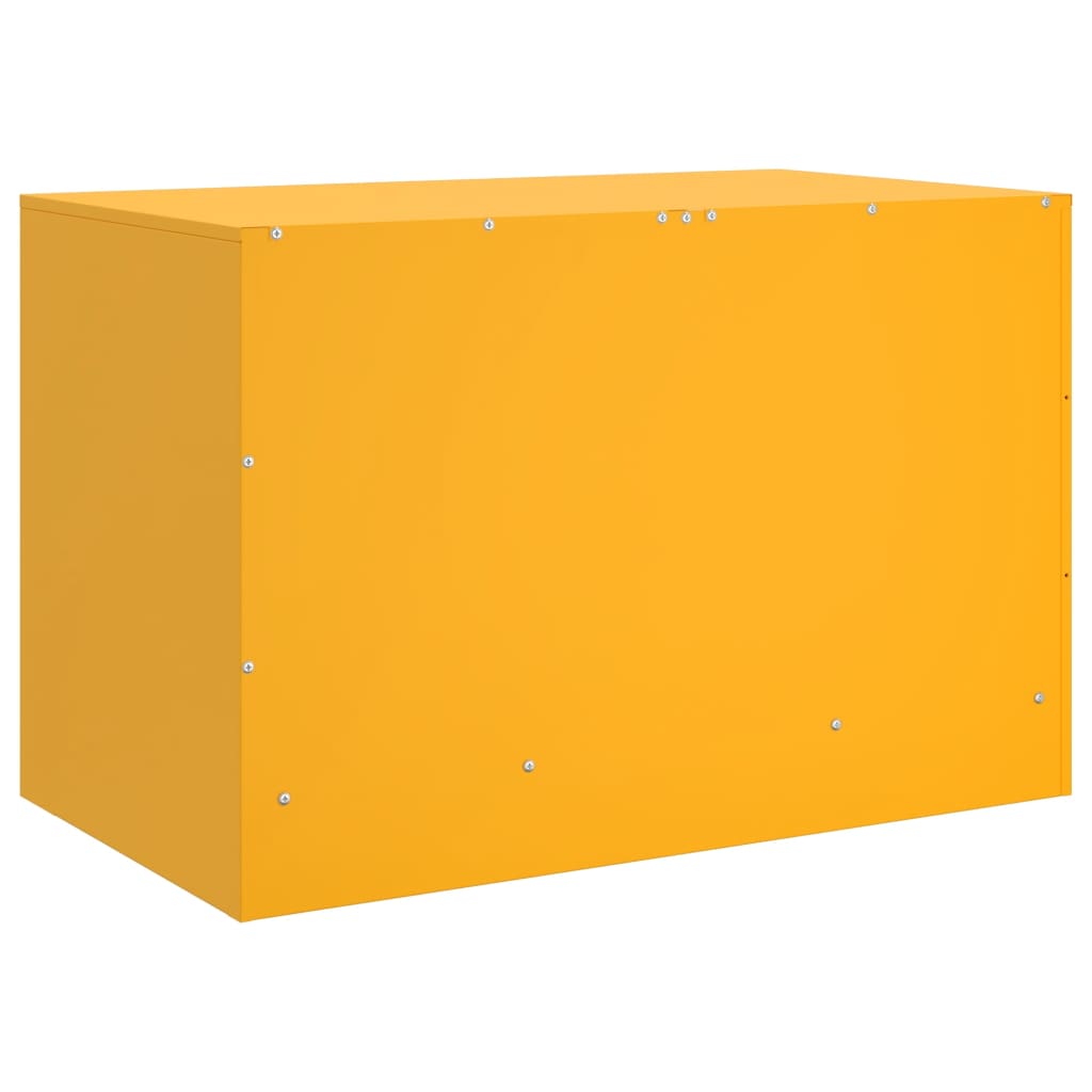 TV Cabinets (2 Pcs) Mustard Yellow 67 X 39 X 44 Cm Steel