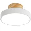 Modern Minimalist Macaron Ceiling Light for Corridors, Entrances, and Balconies with Solid Wood Design