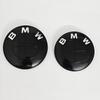 Carbon Fiber Black Logo Front Hood Emblem 82mm+Rear Badge 74mm+Wheel Hub Cap 68mm/56mm+steering Wheel Sticker 45mm for All BMW CVA8