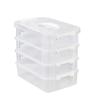 4pcs Extra Large Stackable Clear Plastic Storage Boxes with Lid, Large Capacity Household Containers, Multipurpose Organizer