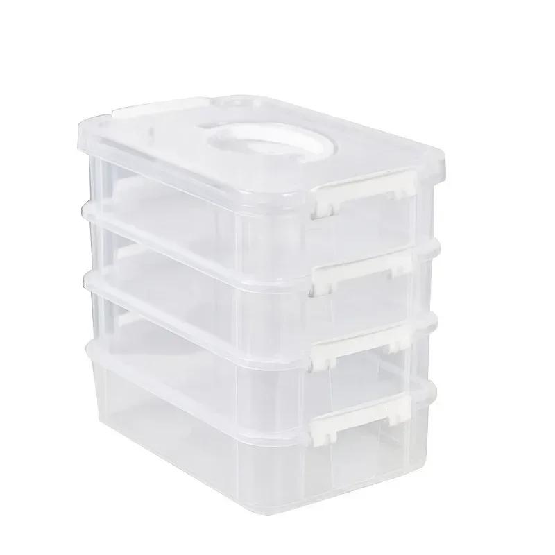 4pcs Extra Large Stackable Clear Plastic Storage Boxes with Lid, Large Capacity Household Containers, Multipurpose Organizer