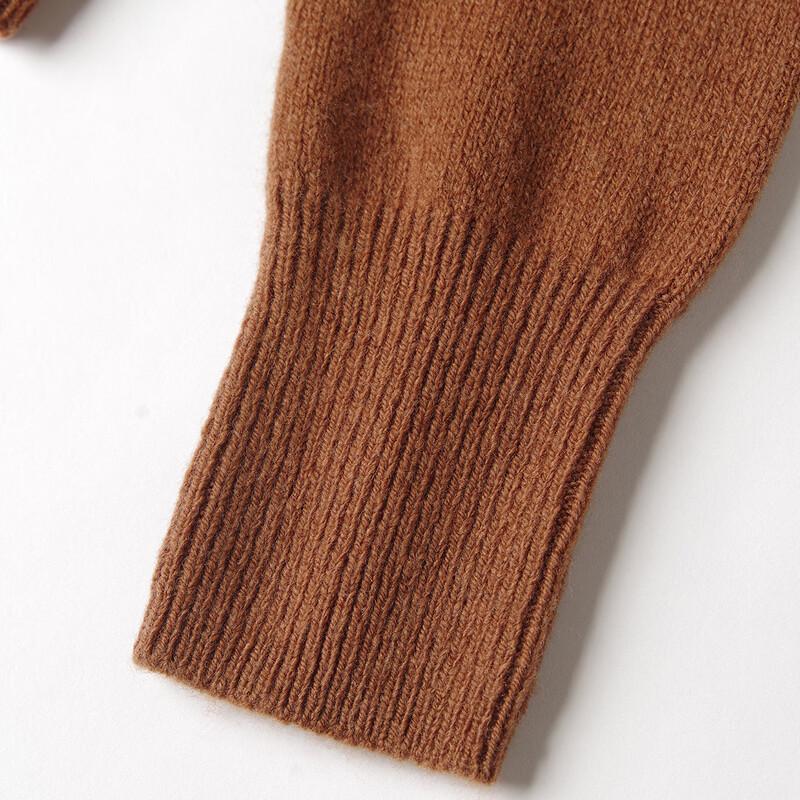 Women's 100% Wool Slim-Fit Square Neck Knit Sweater