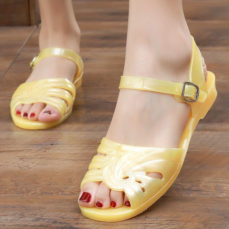 Women's Sandals Are Anti Slip Wear-resistant Lightweight Plastic Retro Office Sandals for Women
