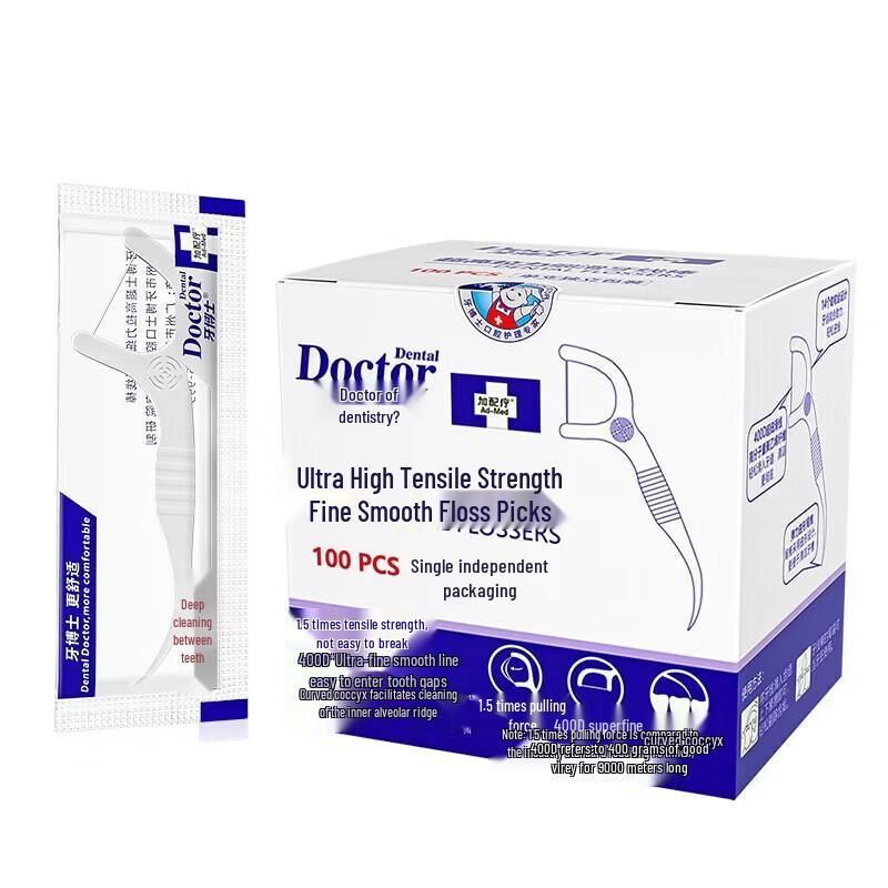 Dr. Dental Smooth Flat Dental Floss Sticks