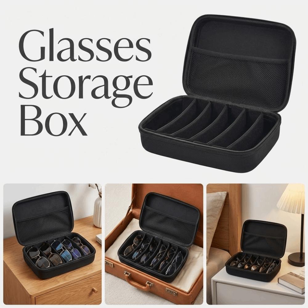 Dustproof Glasses Storage Box Waterproof Portable Eyeglass Pouch Travel