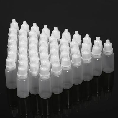 50pcs 5ML/10ML Plastic Dropper Bottles Multipurpose Portable Eye Liquid Dropper Bottle Empty Squeezable Paint DIY Containers