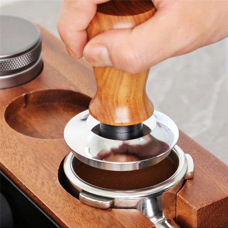 Promotion! 51Mm Coffee Tamper Espresso Tamper Handmade Coffee Powder Hammer Tamper Ripple Base