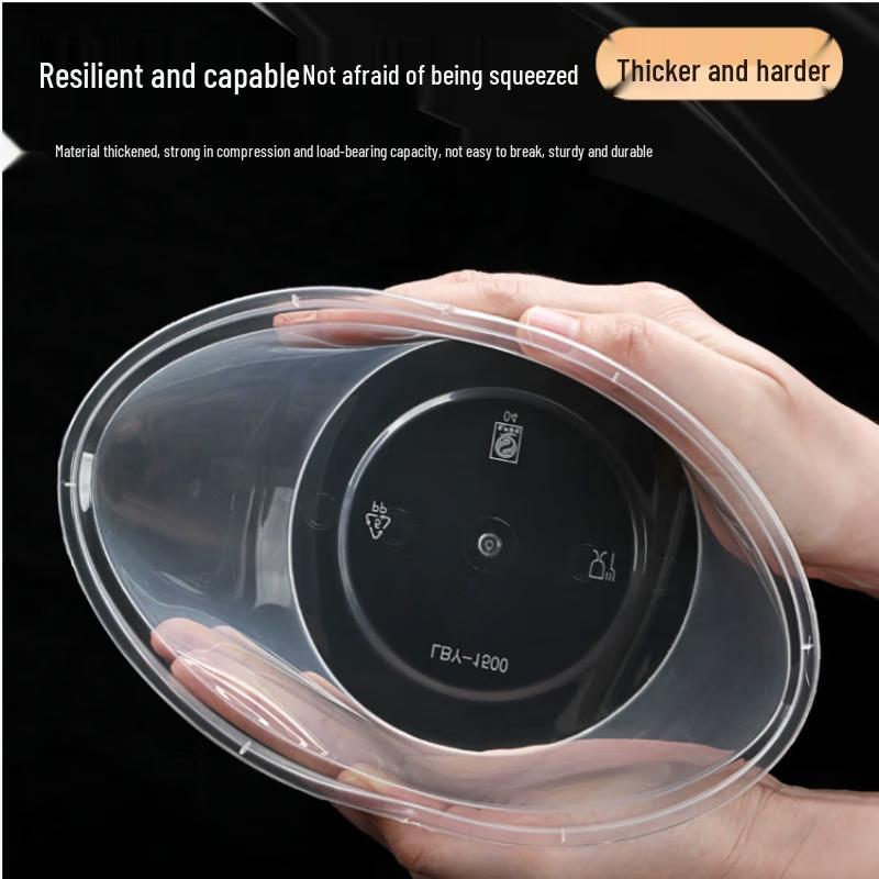Zebian Round Disposable Food Containers with Lids
