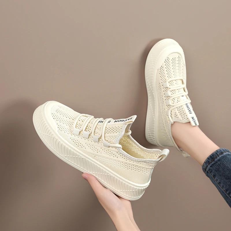 Summer Women's Sneakers Comfortable Breathable Soft Non-Slip Flat Casual Shoes Outdoor Casual Sports Shoes