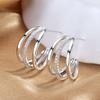 New 925 Sterling Silver AAA Zircon Stud Earrings For Women Fashion Exquisite Student Girlfriend Jewelry Accessories Heart GiftGood Product