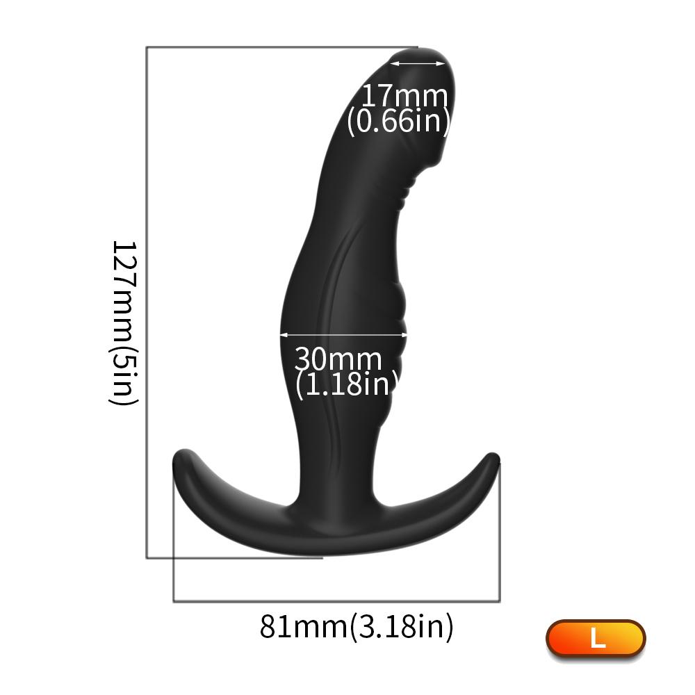 Anal Plug Silicone Butt Plug Realistic Glans Design Textured Prostate Massager Anal Trainer Kit Soft Safe for Beginner Unisex Insert Dildo Masturbator