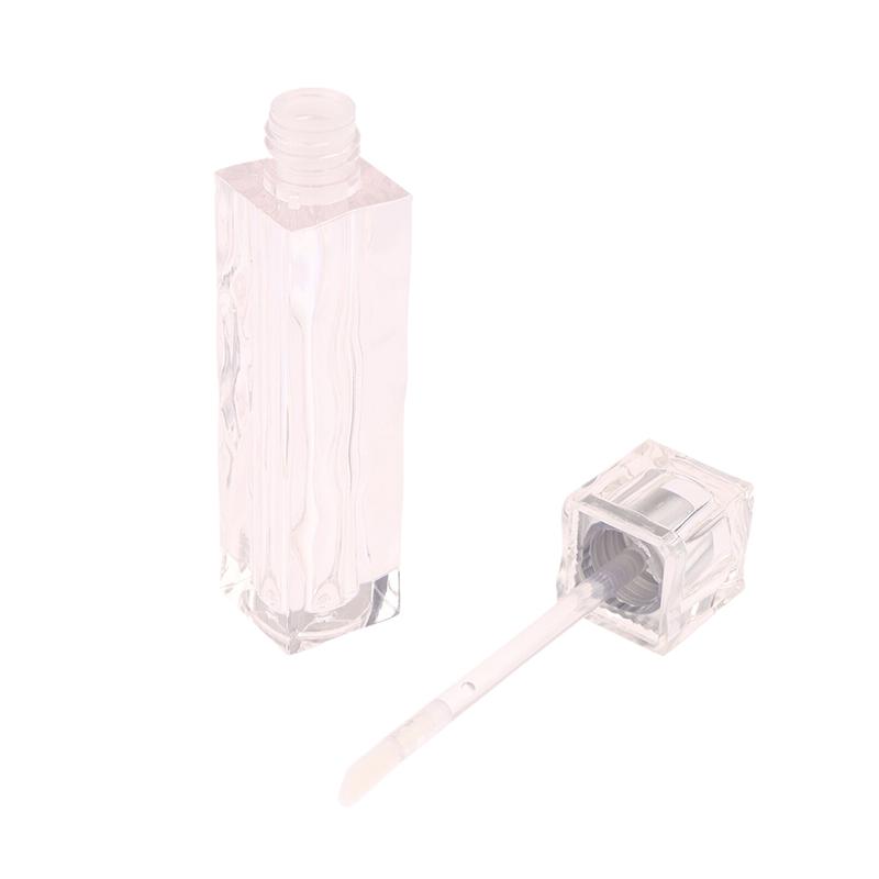 

1 шт. 3,5 мл Порожні прозорі тюбики для блиску губ Пластиковий квадратний хвилястий тюбик для бальзаму губ Міні-пробірка для помади Косметичний контейнер one size