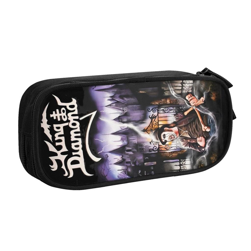 Cute King Diamond Danish Rock Musician Vocalist Pencil Cases for Girls Boys Large Capacity Pencil Box School Supplies