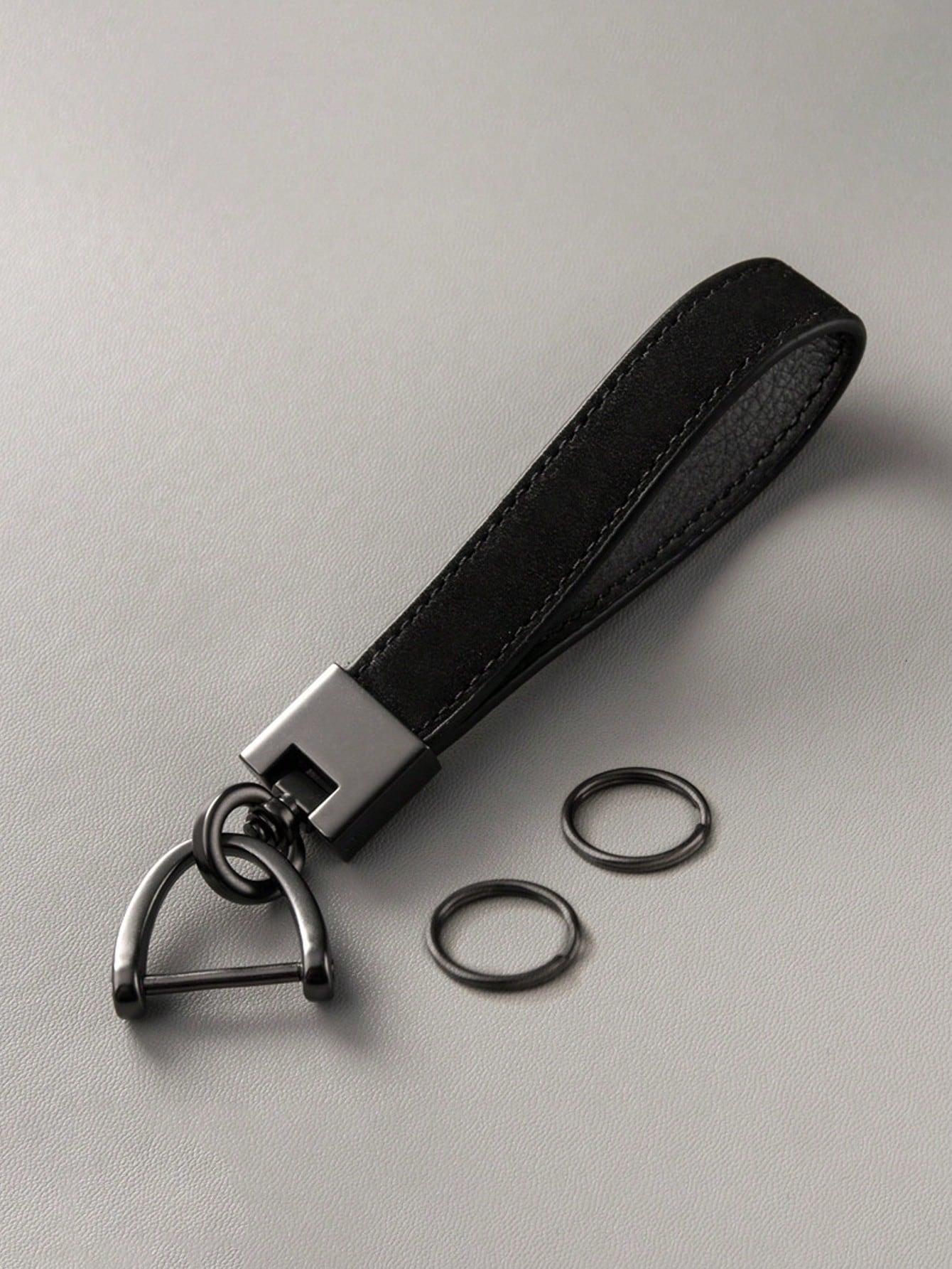 

Genuine Leather Keychain (Men & Women), Suede Finish, Minimalist Design, Premium Top-Grain Cowhide, Durable Metal Ring, Gift for