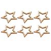 100 de bucăți de decorațiuni de stele din lemn scobiți artizanat rafinat stele din lemn pentru saloanele de frumusețe