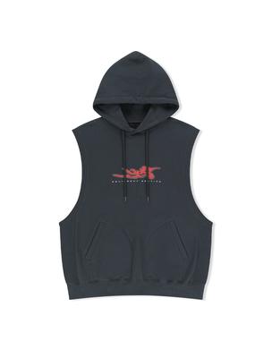 Y.E.S Hooded Vest Charcoal