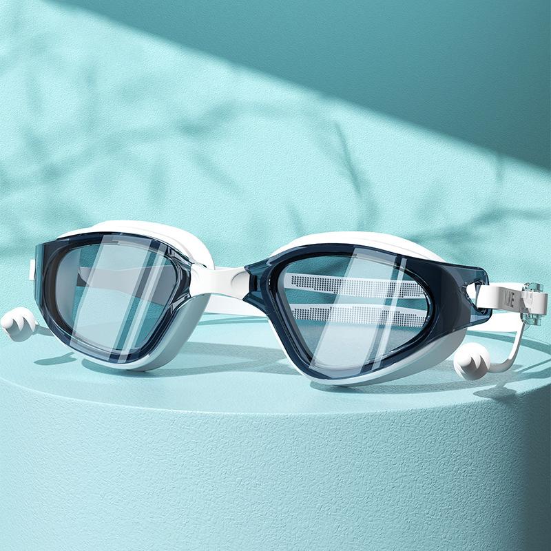 Ochelari de înot Anti-ceață Set de șapcă de ochelari de înot impermeabili Ochelari de înot profesional HD unisex cu dopuri pentru urechi Accesorii de înot