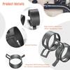 24pcs Hose Spring Clamp Clips Vacuum Fuel Line Hose Oil Water Pipe Air Tube Clamps Fastener 6-46mm Pipe Clamp Hoop for Plumbing