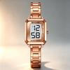 Women's Digital Watch SKMEI Rose Gold Square Stainless Steel 2581