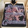1 Stück Sabrina Carpenter Fan-Kunst Benutzerdefinierter Name Gemustert Flanelldecke Geeignet für Alle Jahreszeiten Für Heimdekoration Wärme Und Komfort Geschenke Feiertagsgeschenk
