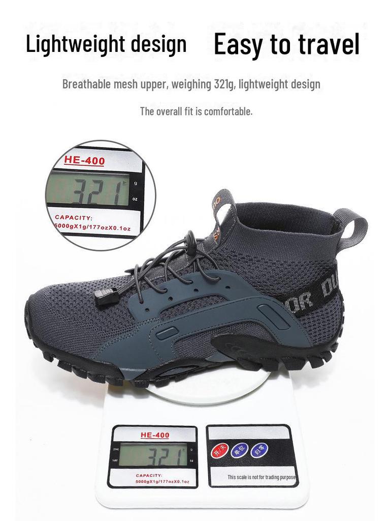 Męskie amfibijne buty do wędrówek i wędkowania - antypoślizgowe, odporne na przecięcia do alpinizmu i pokonywania potoków