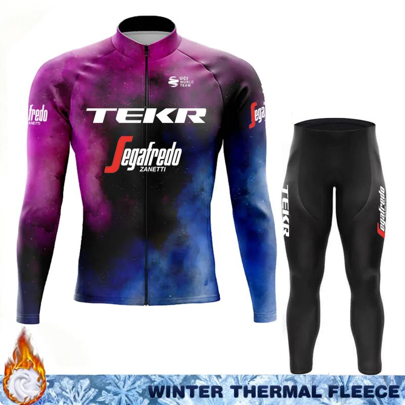 TEKR Man Cycling Maillot Winter Thermal Fleece Clothing Bicycle Clothes Jersey Men 2026 Bib Road Jackets Set Sportswear Cycle