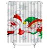 Tuniu Festive Santa And Elf Holiday Shower Curtain – Fun Christmas Bathroom Decor – Adorable Holiday Design – Cozy And Cheerful