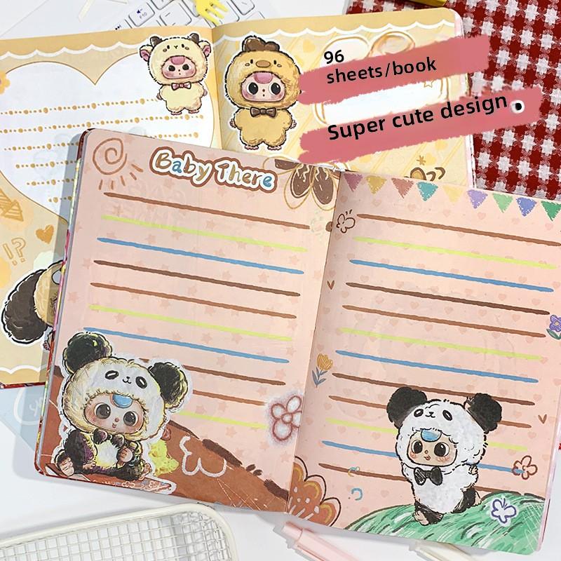 Color Page A5 Notebook Cute Cartoon Diary Office Leather Notepad Child Tide Play