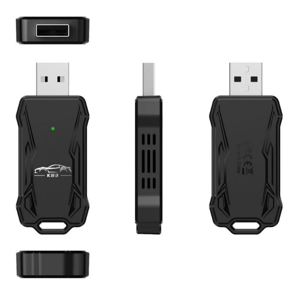 K83 Drahtloser CarPlay Adapter 2 in 1 für iPhone Android Auto Smarte Konnektivität CarPlay Box