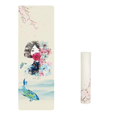 Woman Yoga Mat TPE Fashion Printed Suede Anti-slip Gym Fitness Exercise Pilates Unisex Yoga Mat Pad 183cm*61cm