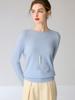 Women's 100% Pure Cashmere Round Neck Slim Fit Sweater - Long Sleeve Knit Base Layer for Autumn/Winter