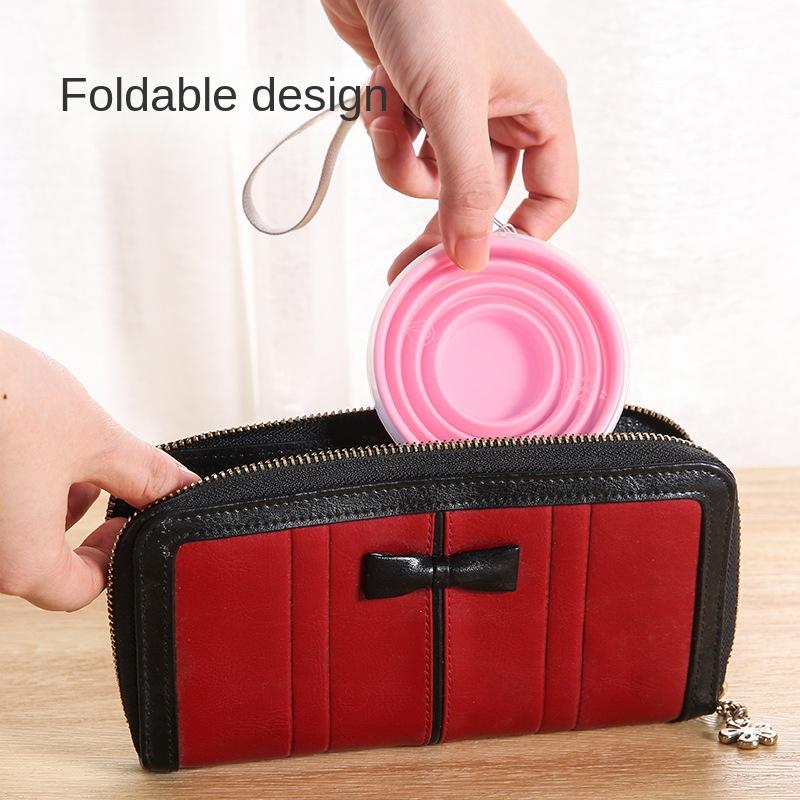Outdoor Sports Silicone Cup for Water Business Trip Portable 200ml Foldable Cup Travel Multifunctional Retractable Mouthwash Cup