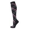Huayasx Sports Compression Socks Pressure Rhombic Stripes Ball Love Hearts Stars Leopard Arrow Elastic Stockings Outdoor Sports