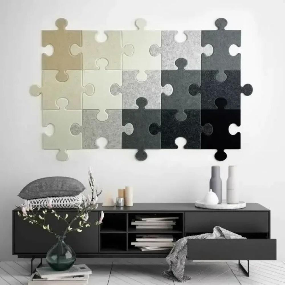 1PC Felt Bulletin Board Tiles DIY Jigsaw Wall Panels Creative Wall Decor for Playroom Bedroom Photo Background Display