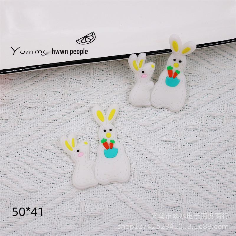 Cartoon Rabbit PVC Soft Rubber Patch for DIY Accessories