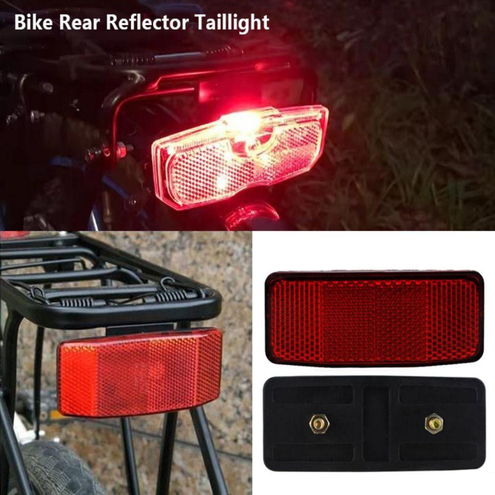 Red Bike Rear Reflector Taillight Plastic Battery Powered Rear Taillight