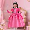 [EMGTTXDY] Prinzessin Peach Kleid, Cosplay-Kostüm für Kinder, Prinzessin Peach Kleid, Einteiler für Mädchen, Prinzessinnenkleid für Kinder, Cosplay-Kostüm, Kinder