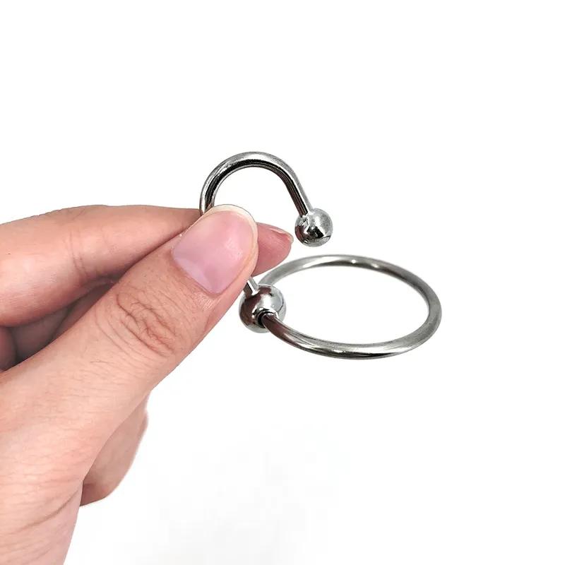 Male Sex Delay Glans Ring Metal Bead Penis Rings Stimulator Irritation Urethral Dilators Cock Ring Penis Plug Sex Toy For Men