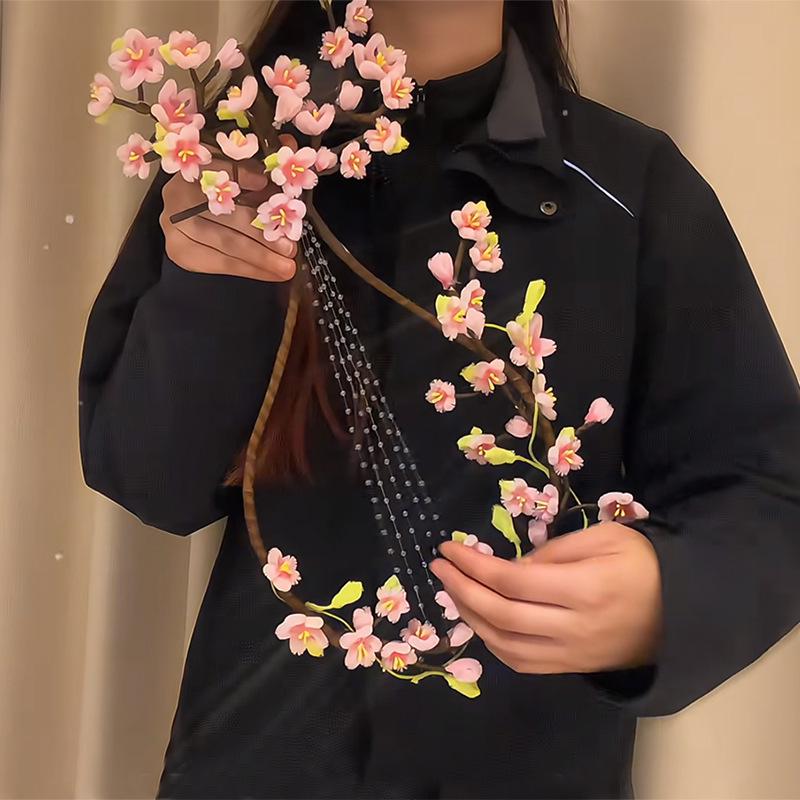 

Ancient Peach Blossom Pipa Twist Stick DIY Material Kit – Creative Chinese Style Birthday Gift for Girlfriend Blue Pipa Set (1 Unit)