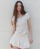 Among A Flower Henley Neck T-Shirt_White